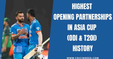 Highest Opening Partnerships in Asia Cup (ODI & T20I) History