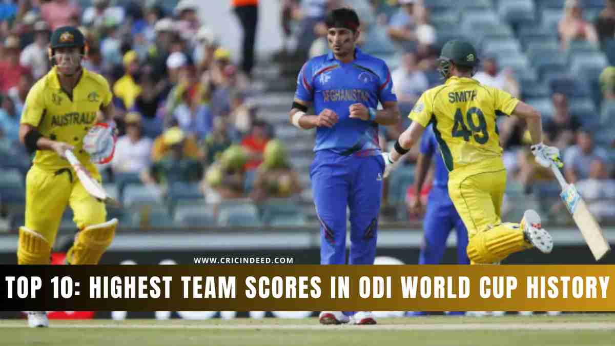 Top 10 Highest Team Scores in ODI World Cup History CricIndeed