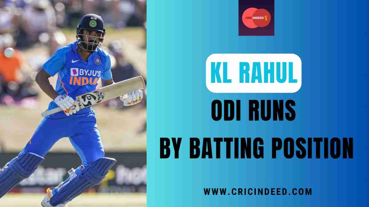 KL Rahul ODI Runs by Batting Position CricIndeed