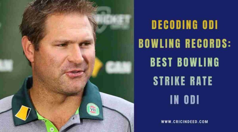 Best Bowling Strike Rate in ODI