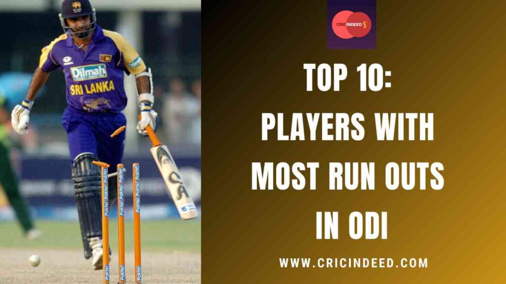 Players with Most Run Outs in ODI