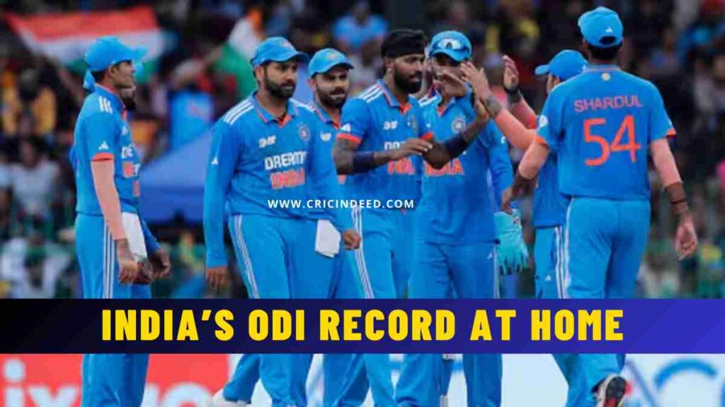 India’s ODI Record at Home