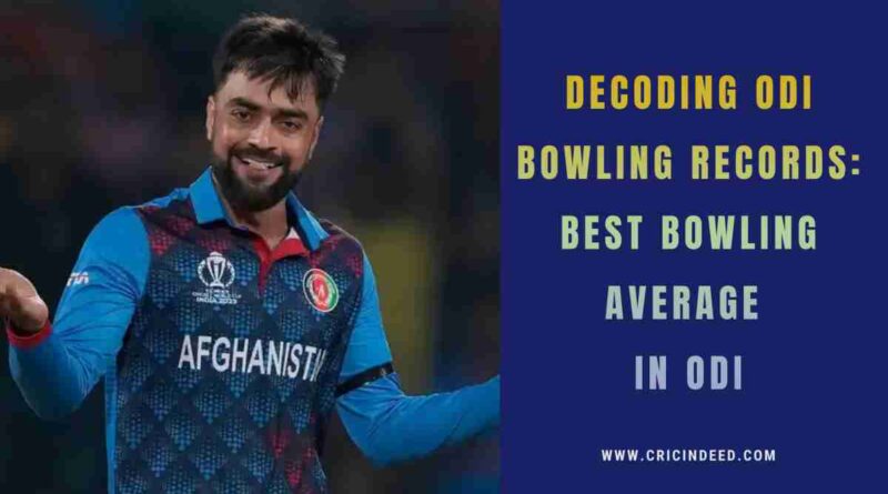 Best Bowling Average in ODI