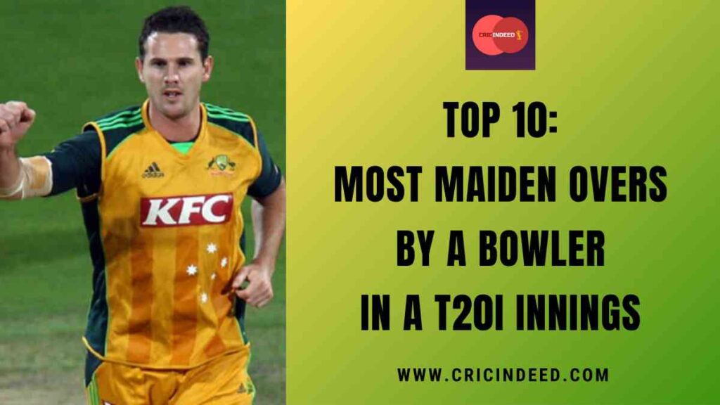 Top 10: Most Maiden Overs by a Bowler in a T20I Innings