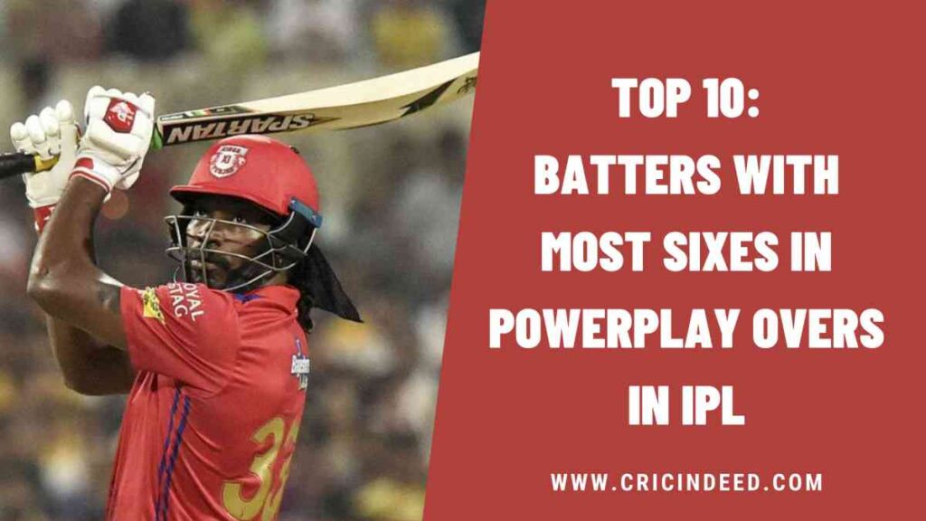 Top 10: Batters with Most Sixes in Powerplay Overs in IPL