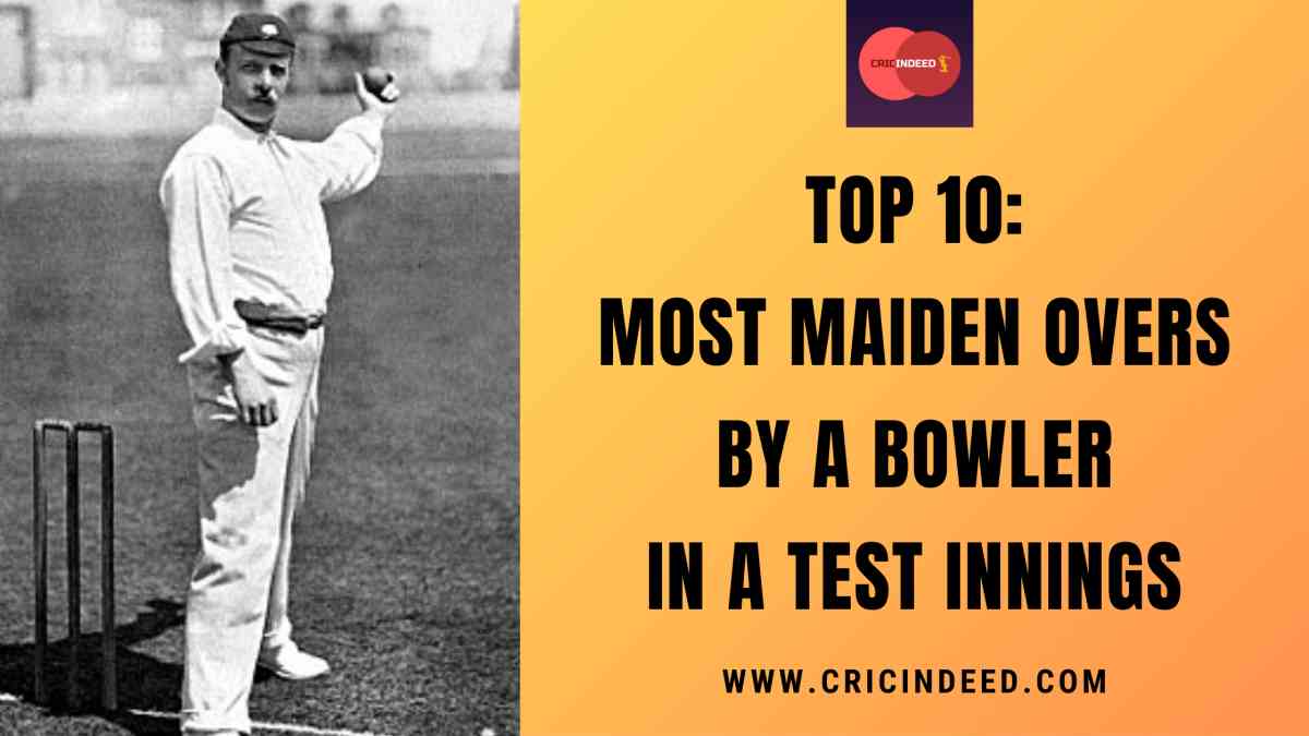 Top 10 Most Maiden Overs by a Bowler in a Test Innings CricIndeed