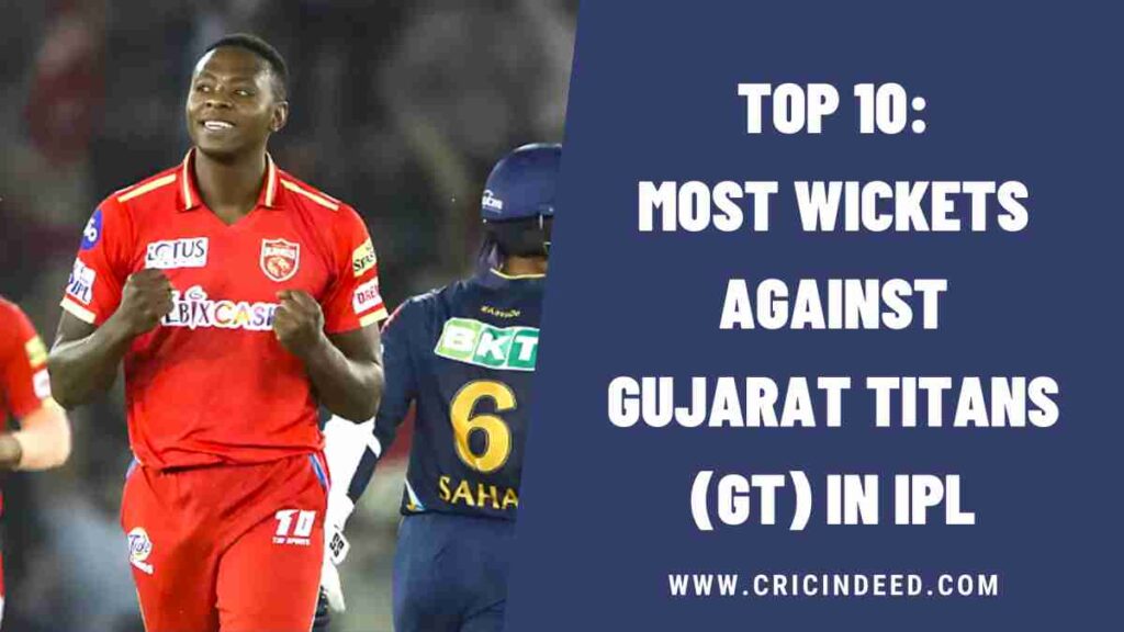 Top 10: Most Wickets against Gujarat Titans (GT) in IPL History