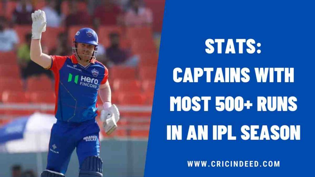 Stats: Captains with Most 500+ Runs in an IPL Season