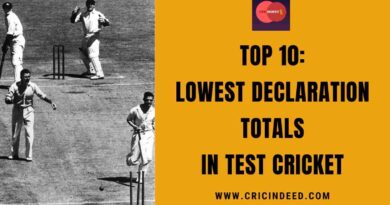 Top 10: Lowest Declaration Totals in Test Cricket