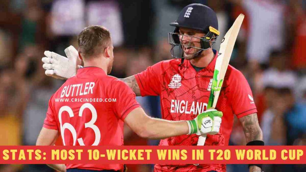 Stats: Most 10-Wicket Wins in T20 World Cup