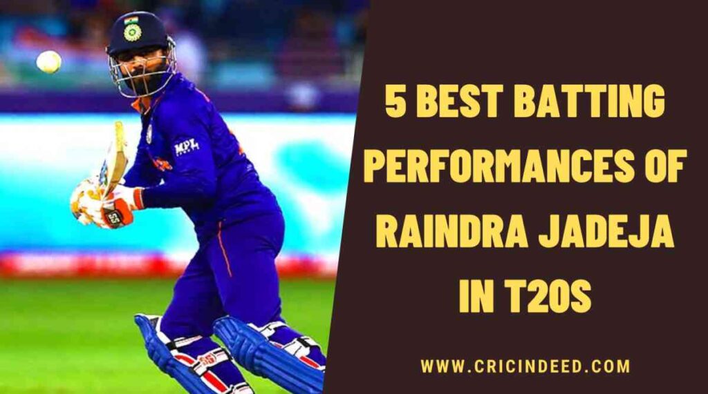 best batting performances of Ravindra Jadeja in t20s