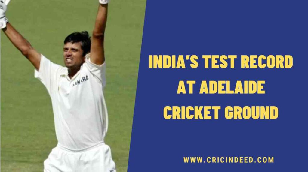 india test record in adelaide oval