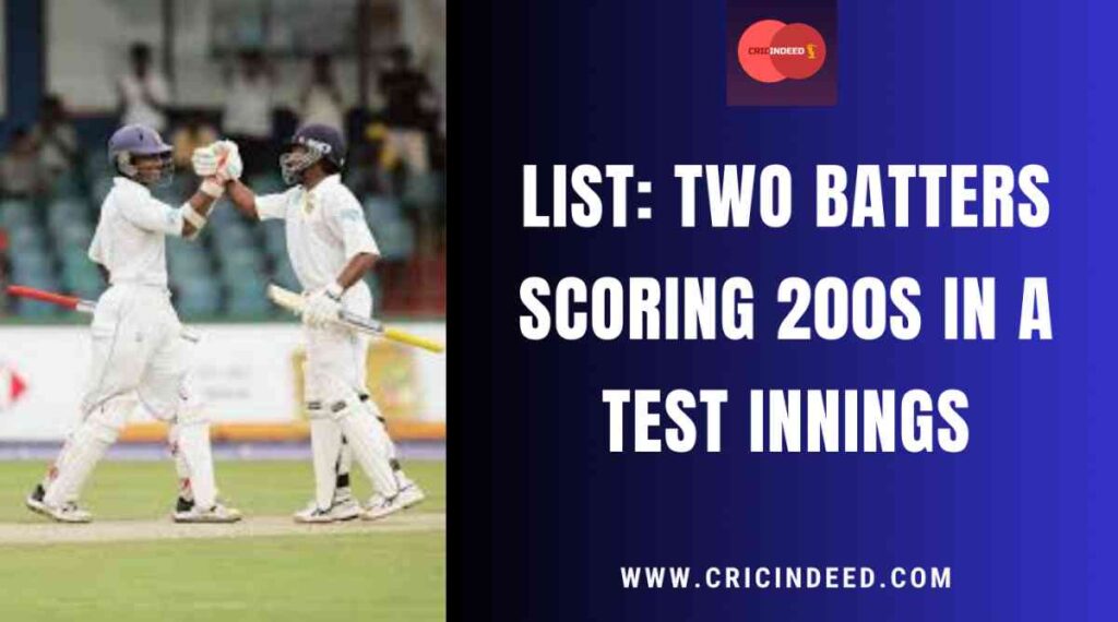 double 200s in a test innings