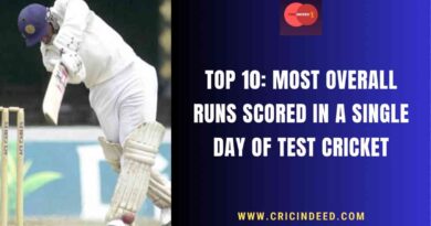 highest total scored in a day of test match