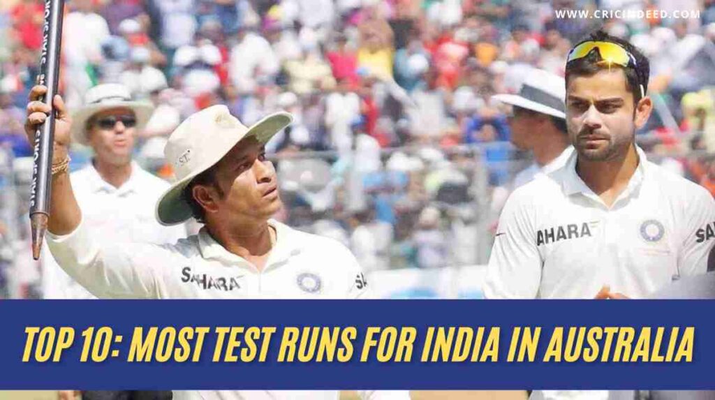 most test runs for india in australia