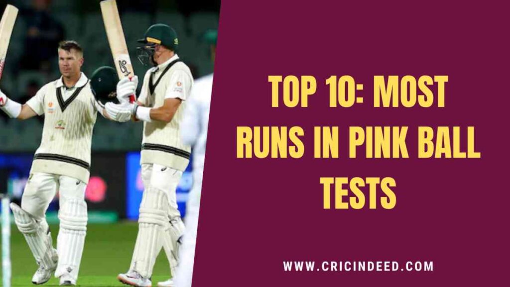 most runs in pink ball tests