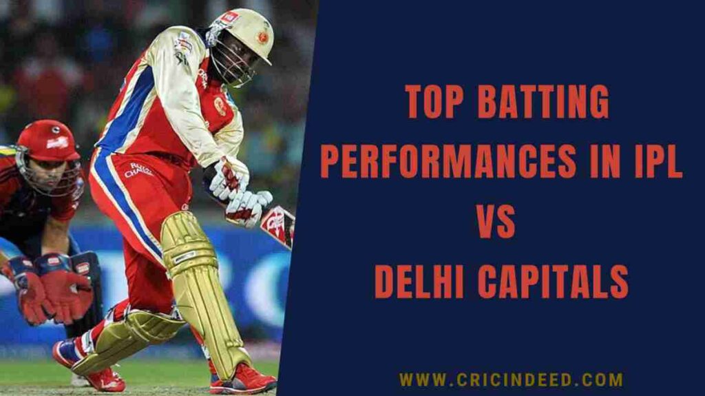 Gayle scoring a big hundred against delhi