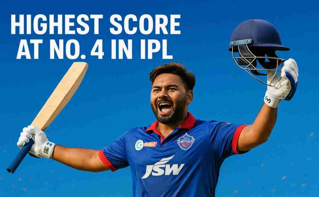 Rishabh Pant scoring a century batting at No 4 vs SRH