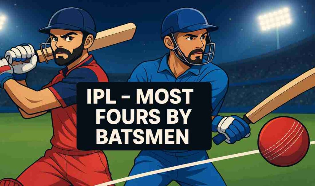 virat kohli shikhar dhawan hitting most fours in ipl