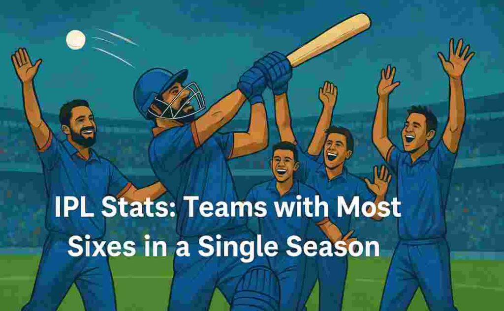 team celebrating sixes in ipl season
