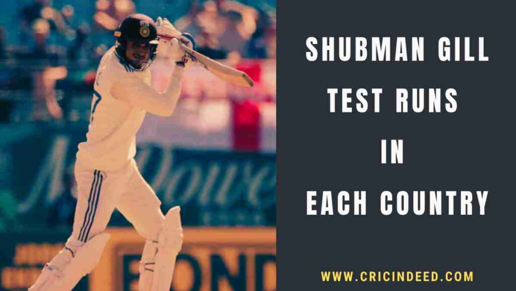 Gill crossed 1000 runs in Tests played in India