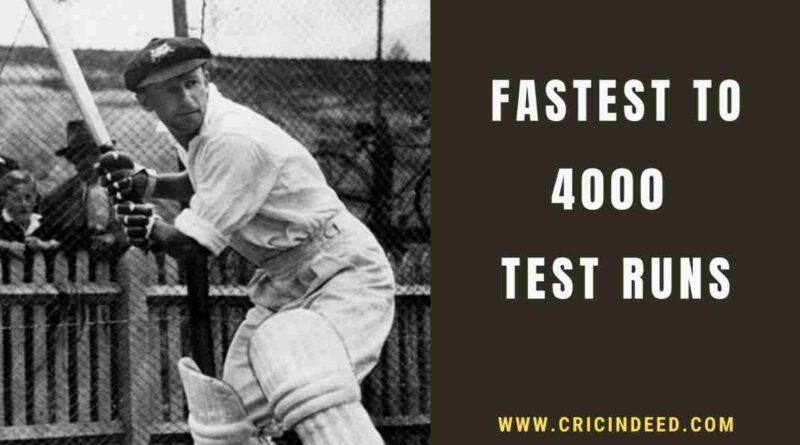 Bradman fasten his score in a test match