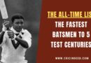 fastest batter to 5 100s in test