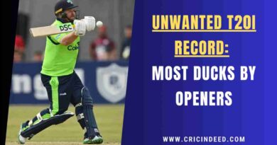 paul stirling goes for a duck in a t20i game