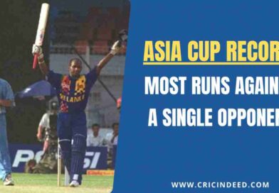 jayasuriya celebrating scoring a century against india in odi asia cup match