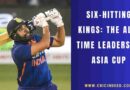 rohit hitting a six in an Asia Cup match