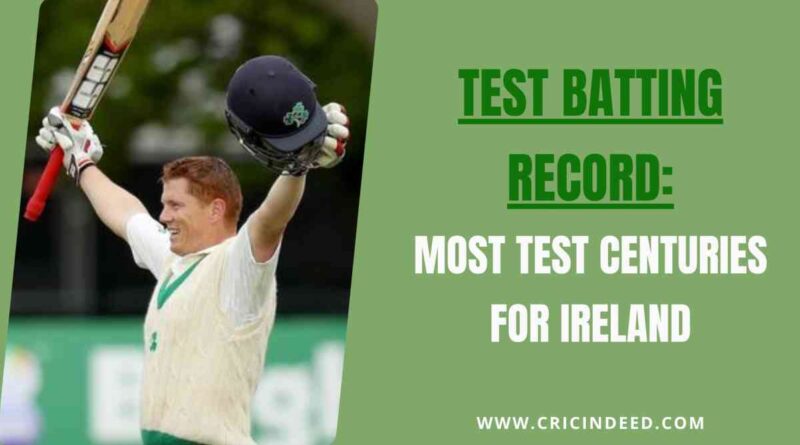 Kevin O'Brien scoring Ireland's first ever Test century