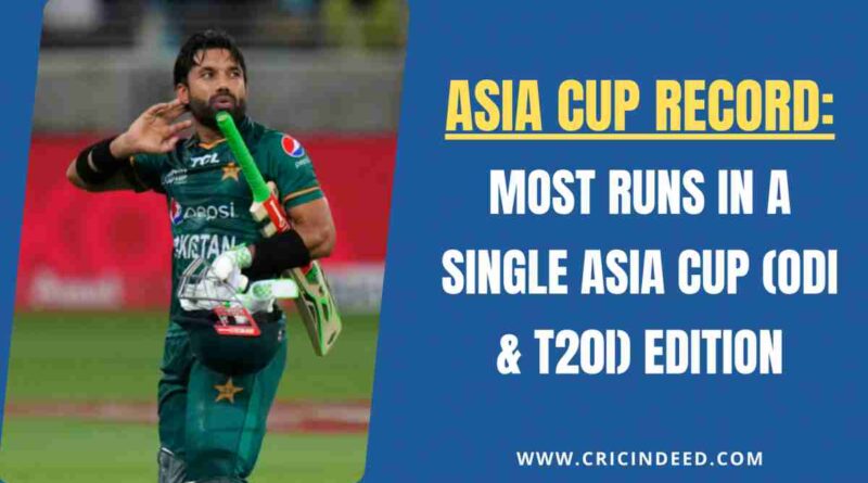 Pakistan's Rizwan rules the Asia CUp 2022 by scoring runs in bulk