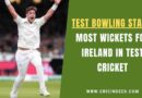 mark adair picking a wicket in test
