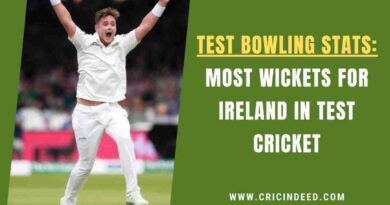 mark adair picking a wicket in test