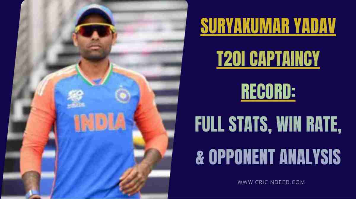 Suryakumar Yadav T20I Captaincy Record: Full Stats