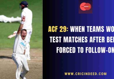 ACF 29: When a Team Won a Test Match After Being Forced to Follow-On