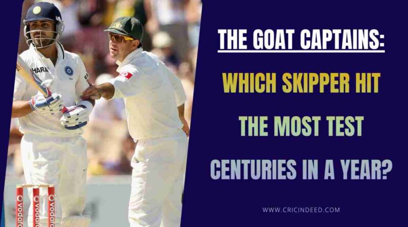 Captains with Most Test Centuries in a Calendar Year
