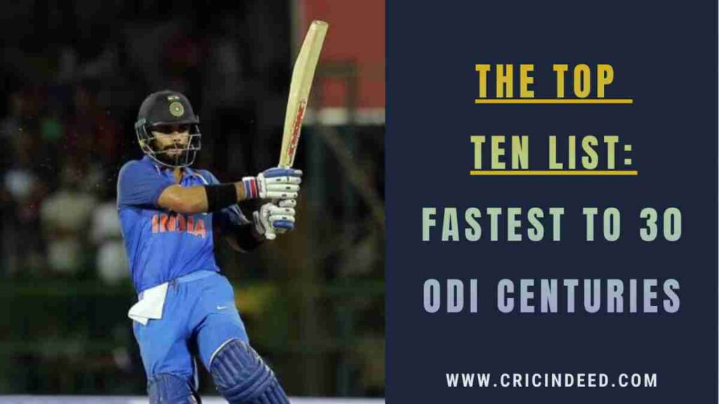 virat kohli 30 odi 100s
