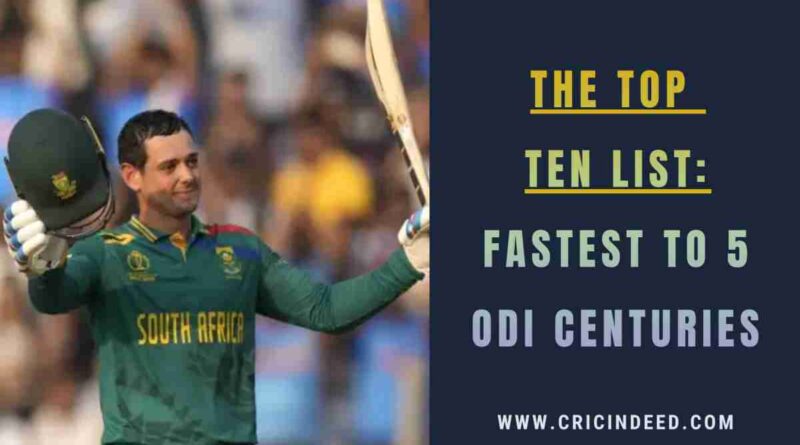 quinton de kock 5 odi 100