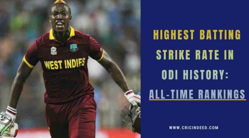 Highest Batting Strike Rate in ODI Highest Batting Strike Rate in ODI