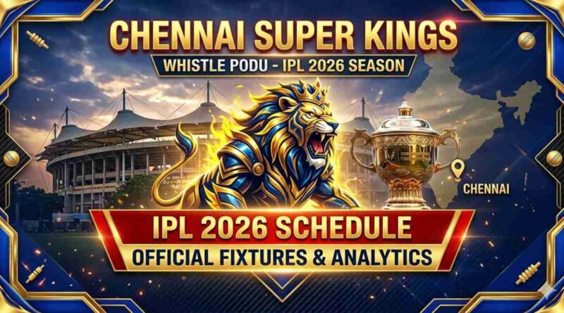 CSK Schedule IPL 2026: Full Match List, Dates, & Venue Details