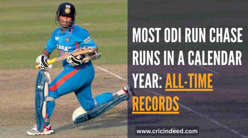 Most ODI Run Chase Runs in Calendar Year