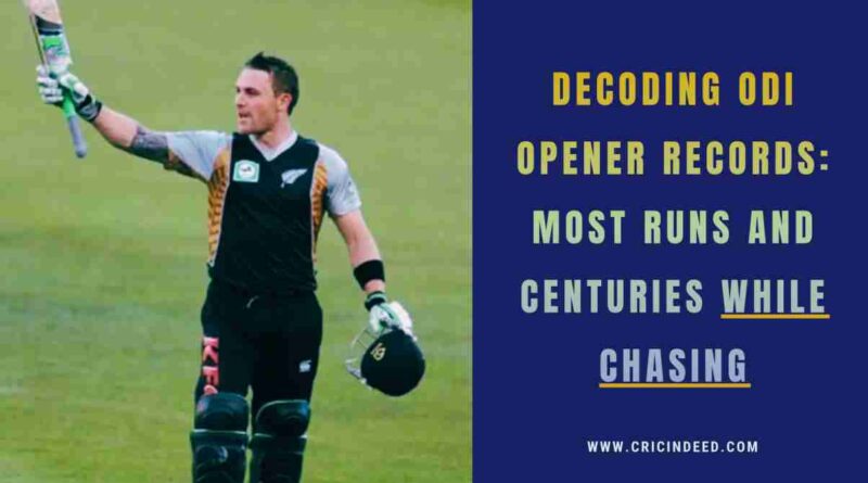 Most Runs as Openers in ODI Run Chases