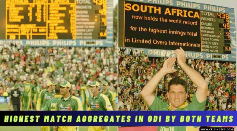 Highest Match Aggregates in ODI