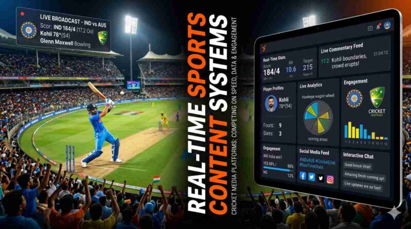 mage captures the excitement of real-time cricket media.
