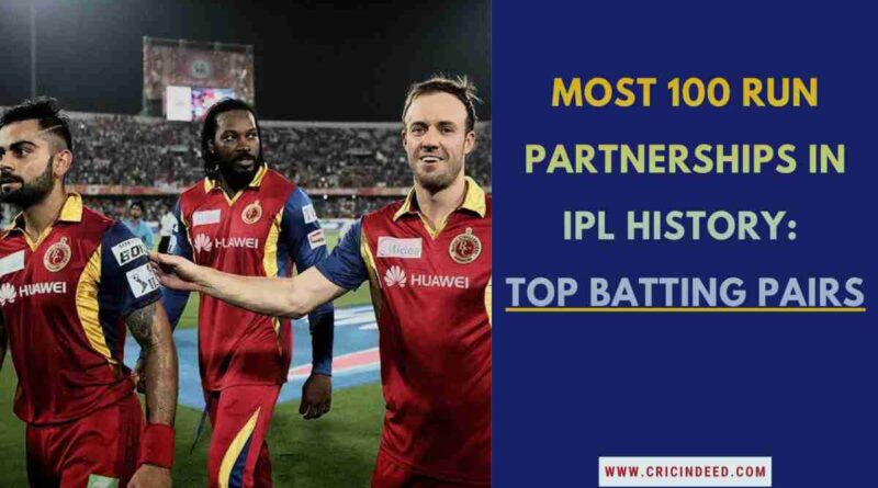Most Century Partnerships in IPL