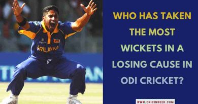 Featured image for "Who has taken the most wickets in a losing cause in ODI cricket?" featuring Sri Lankan bowler Chaminda Vaas.