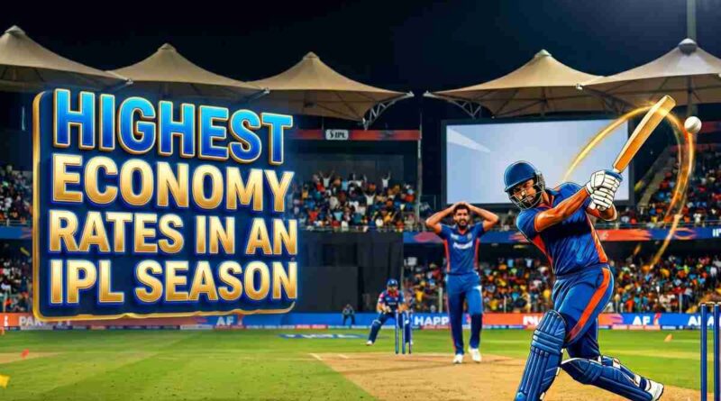 Highest Economy Rates in an IPL Season Highest Economy Rates in an IPL Season